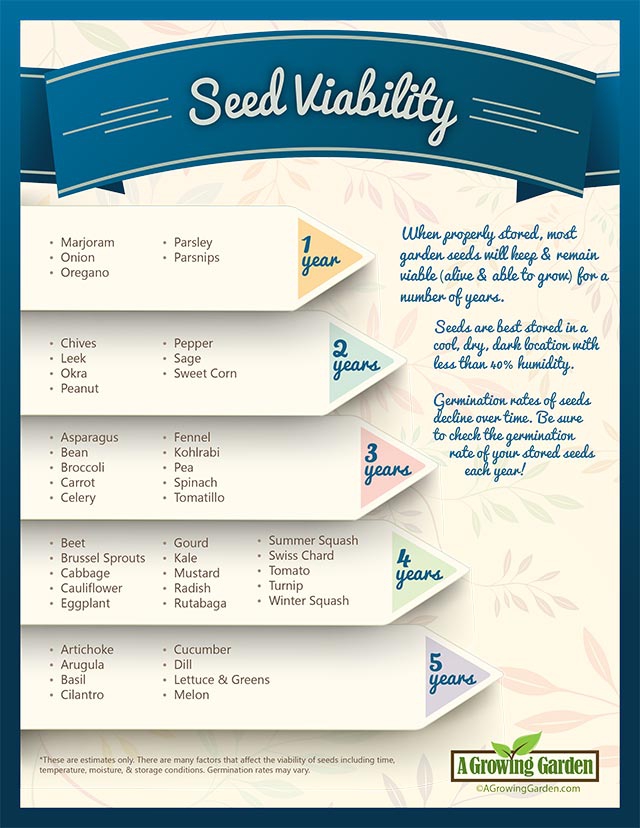 Seed Viability Chart How Long Do My Saved Seeds Last Before They Go On The Kabosh R gardening