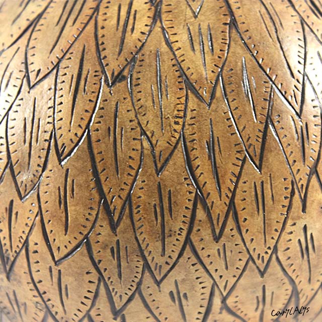 BobWhite Feathers on Gourd