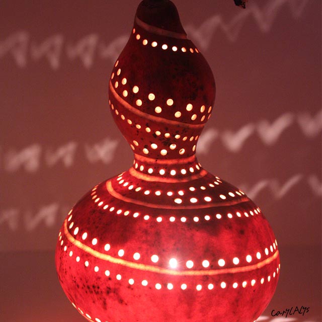 Carved Gourd Lamp
