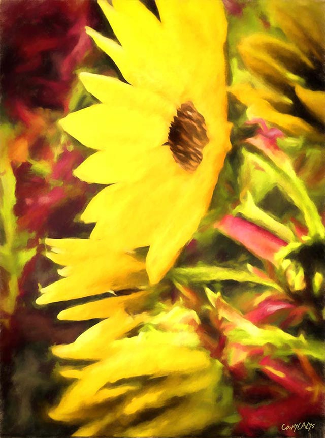 Fall Sunflowers #2108 Giclee Print