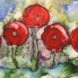 Flower Art with Alcohol Inks